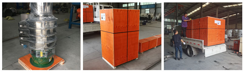 全不銹鋼振動篩包裝，裝箱，裝車。